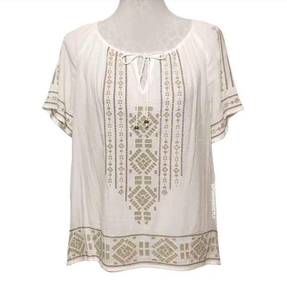 J. Jill Tops - J Jill Embroidered Gauze Blouse